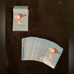 1960s Vintage HALLMARK  PEANUTS Miniature PLAYING CARDS Snoopy Complete